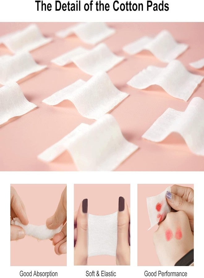 MEPOINT Makeup Cotton Pads, Facial Eye Makeup Remover Pads, Natural Premium Square Cotton Puff, Double-Side Save Water Soft Gentle Makeup Tools 500 Pcs - Image 3