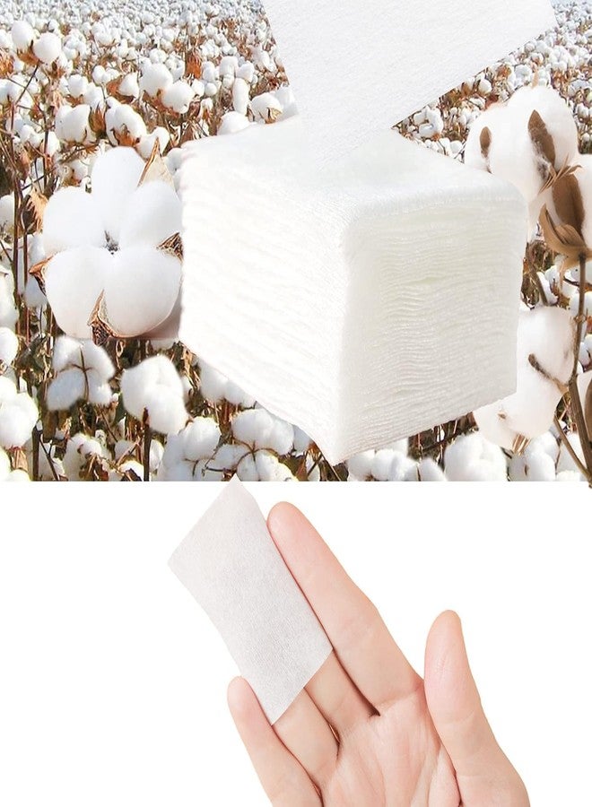 MEPOINT Makeup Cotton Pads, Facial Eye Makeup Remover Pads, Natural Premium Square Cotton Puff, Double-Side Save Water Soft Gentle Makeup Tools 500 Pcs - Image 4