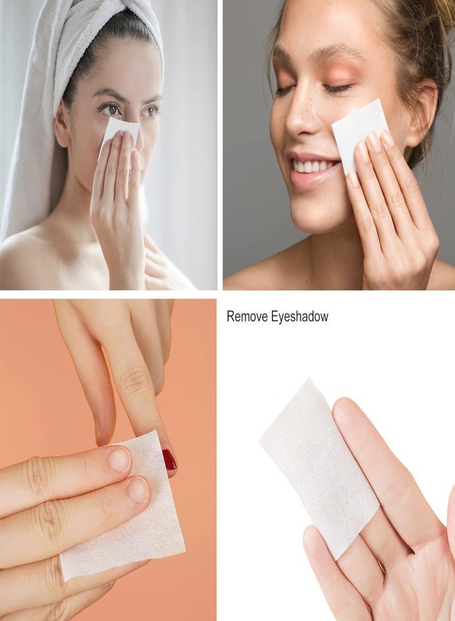 MEPOINT Makeup Cotton Pads, Facial Eye Makeup Remover Pads, Natural Premium Square Cotton Puff, Double-Side Save Water Soft Gentle Makeup Tools 500 Pcs - Image 2