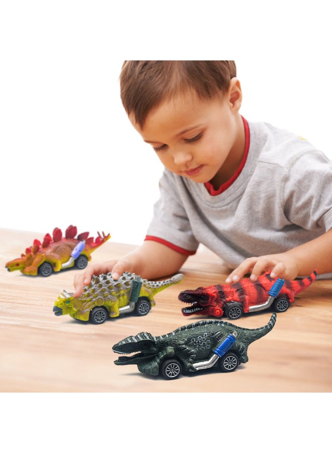 لعبة ديناصور هويلي عربة للأطفال لعبة ديناصور سيارة موديل تيرانوصور ريكس بأربع عجلات - اللون: صندوق النافذة 6 عبوات - Image 3