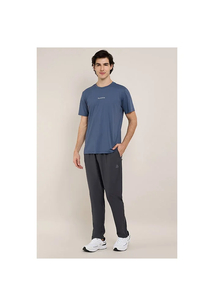 R&b Print Detail Active T-Shirt with Crew Neck and Short Sleeves