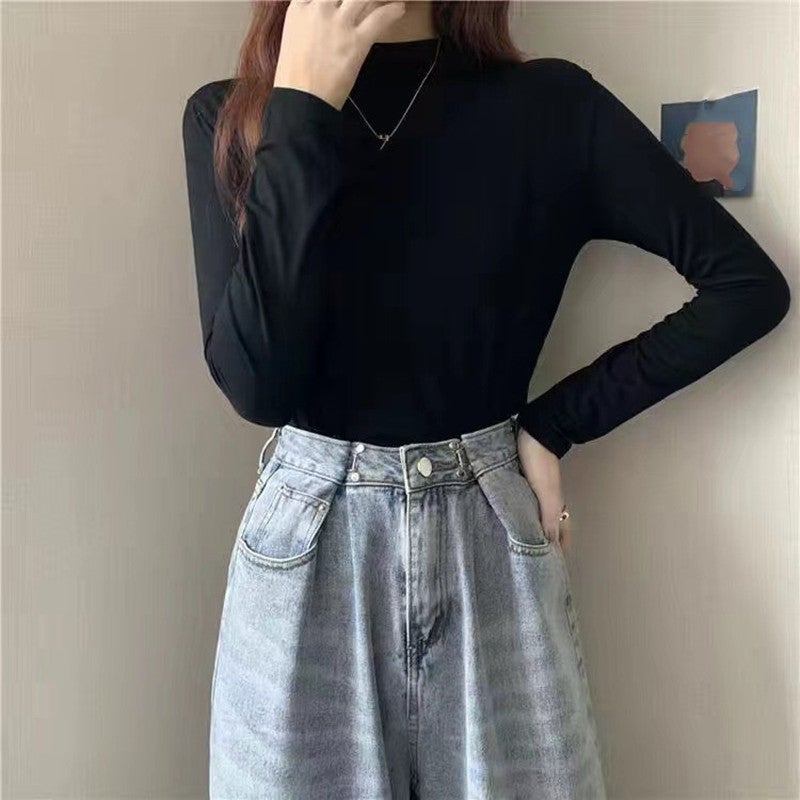 2024 Autumn Winter Slim Fit Turtleneck Black 