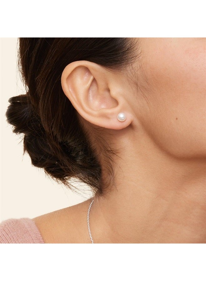 أقراط لؤلؤ من الفضة الإسترلينية 925 مجموعة أقراط صغيرة خفيفة الوزن مضادة للحساسية 6 أزواج 3-10 مم