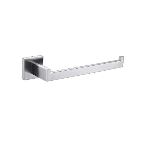 TASTOS Premium Stainless Steel Hand Towel Holder, Square Hand Towel Ring Heavy Duty Wall Mounted Modern Hand Towel Bar for Bathroom Kitchen, Brushed Nickel - Image 1