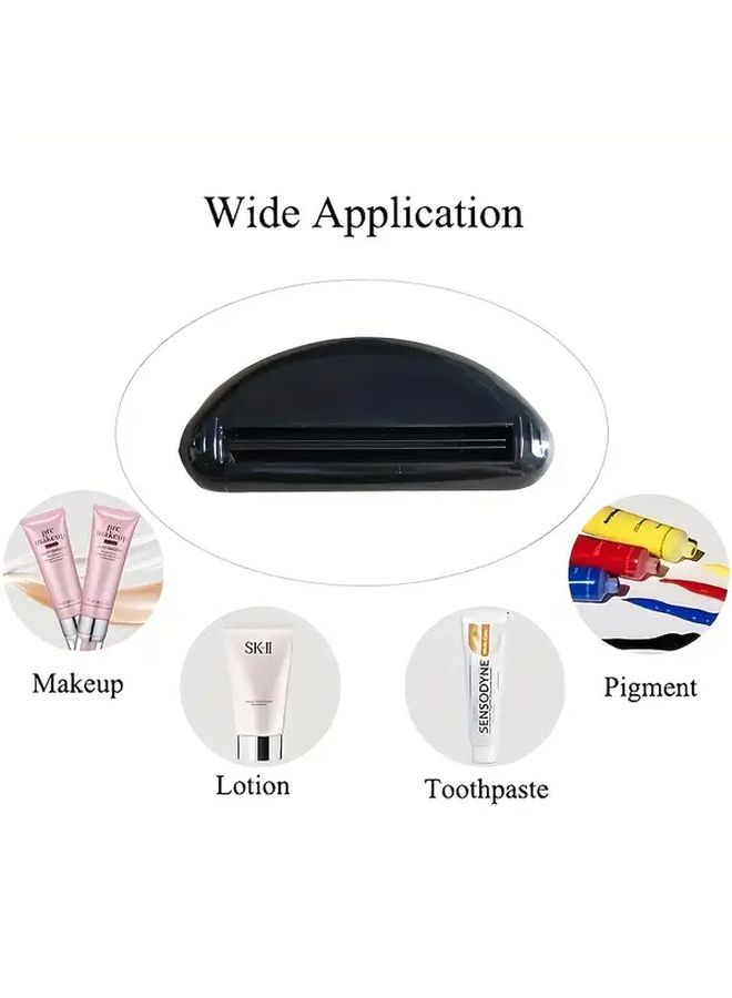2Pcs Black White Toothpaste Tube Squeezer Easy Convenient For Home Travel - Image 3