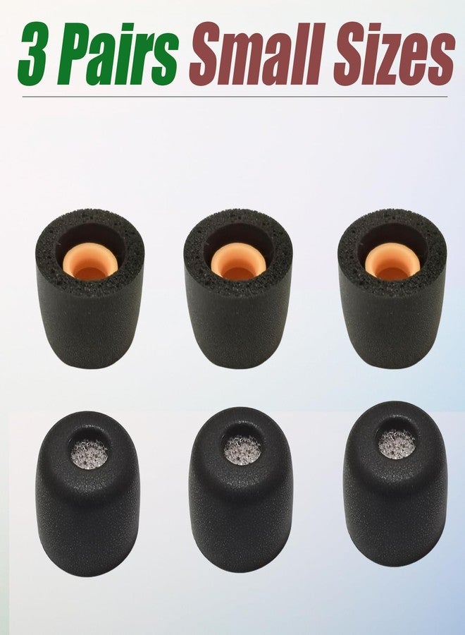 Luckvan أطراف أذن من إسفنج الذاكرة من لاكفان لسماعات سوني WF-1000XM5، مزودة بفلتر قطني، تناسب سماعات WF-1000XM5 وWF-1000XM4، صغيرة الحجم، 3 أزواج، لون أسود - Image 5