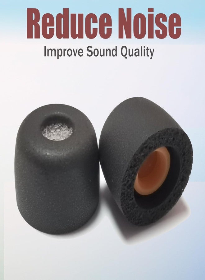 Luckvan أطراف أذن من إسفنج الذاكرة من لاكفان لسماعات سوني WF-1000XM5، مزودة بفلتر قطني، تناسب سماعات WF-1000XM5 وWF-1000XM4، صغيرة الحجم، 3 أزواج، لون أسود - Image 4