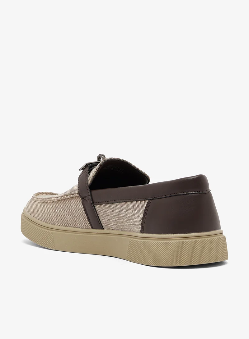 Robert Wood Trim Detail Casual Suede Slip Ons