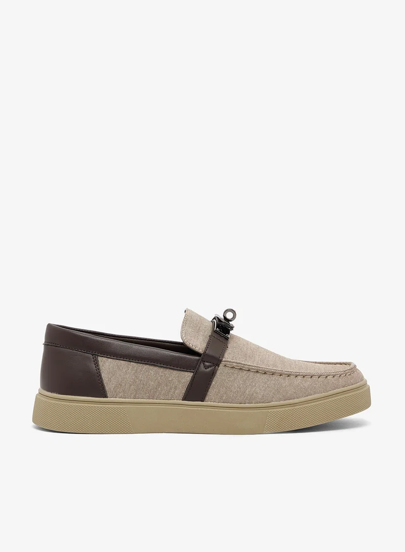 Robert Wood Trim Detail Casual Suede Slip Ons