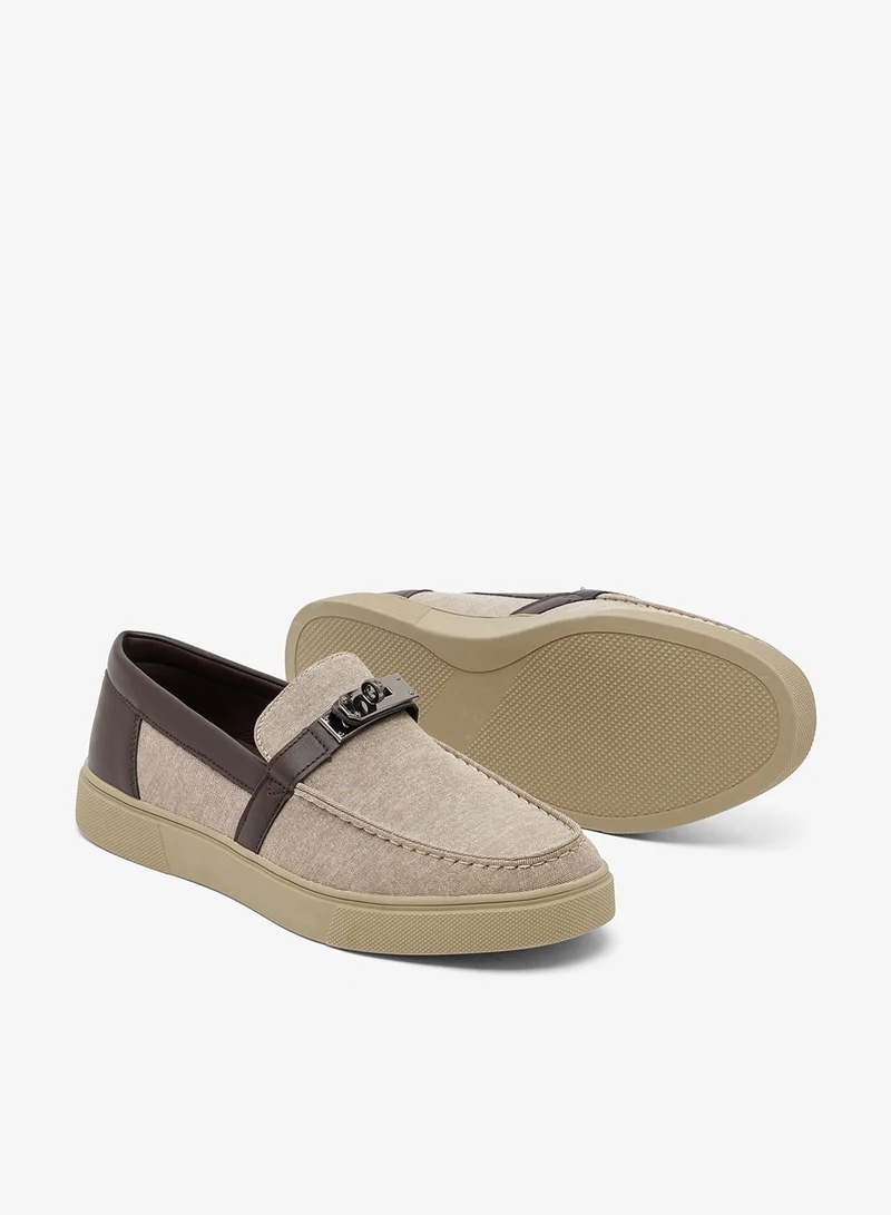 Robert Wood Trim Detail Casual Suede Slip Ons