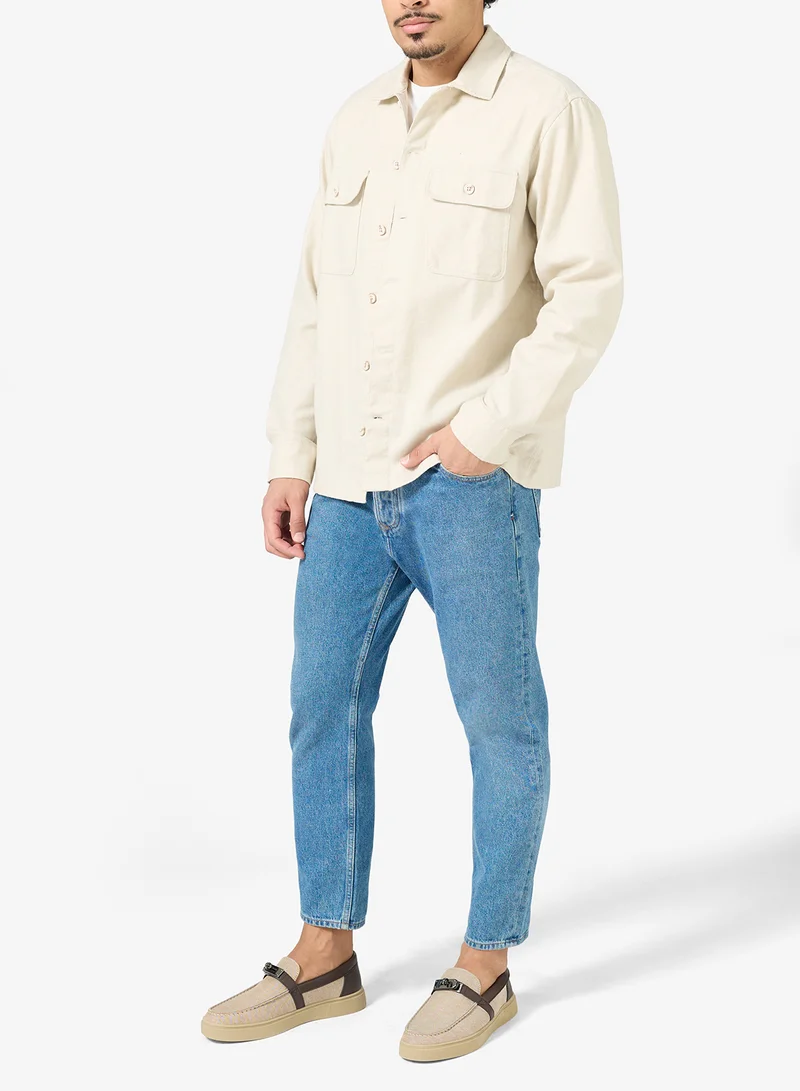 Robert Wood Trim Detail Casual Suede Slip Ons