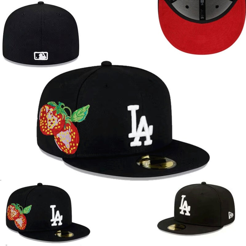New Dense Embroidery Hat Lany Team Flat-Brim Baseball Cap American Hip-Hop Reversible Baseball League Team Cap - Image 1