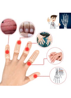 KASTWAVE Gel Finger Sleeves, Finger Protectors Breathable Finger Sleeves Cuttable Reusable Protectors to Prevent Finger Dryness and Injuries, Etc. (14 Pieces, Beige)  - Image 2