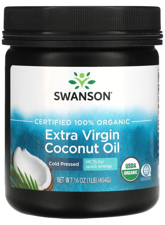 SWANSON زيت جوز الهند البكر الممتاز مضغوط على البارد 1 رطل (454 جرام)