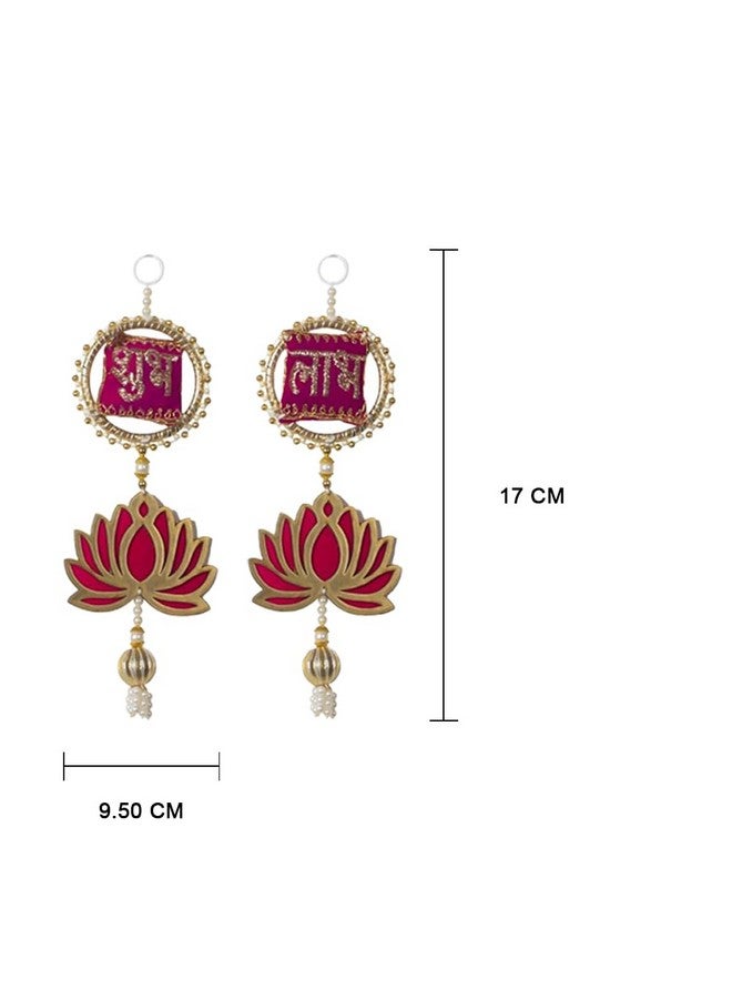 Kaameri Bazaar Lotus Door Hanging with Shubh Labh Bangle Set | Diwali Showpiece Gift, Corporate Gift, Diwali Decoration, Home Decoration - Image 3