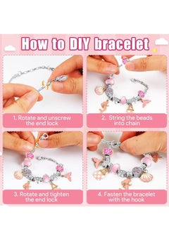 Yoawllty Bracelet Making Kit for Girls, 66Pcs Charm Bracelets Kit with Box, Beads for Jewellery Making, DIY Bracelets Craft for Kids Teens, Girls Jewellery Making for Gifts  - Image 4