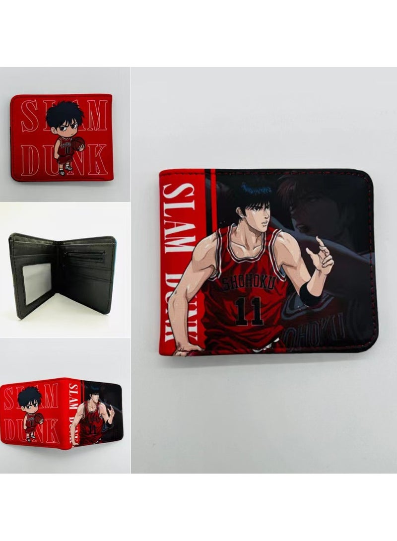 KUYING Slam Dunk, Student Card Bag, Leather Wallet 