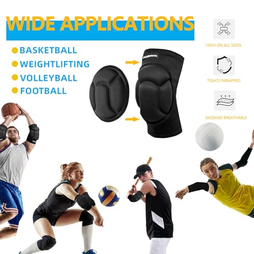 Peabownn Volleyball Elbow Pads Women 2XS-3XL - Kids Teens Elbow Protector with Thicken Sponge Padding Breathable Stretchy CottonBiking Volleyball Basketball Football Skating Dancing - S - Image 3