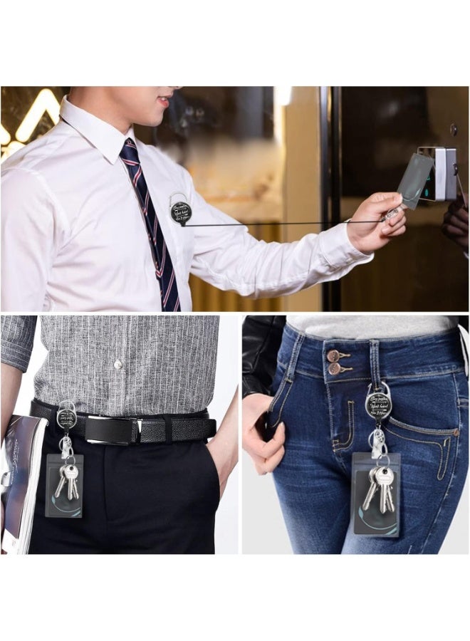 يوڠام حامل شارة هوية مع حبل قابل للفصل، حبل مع اقتباس تحفيزي للبطاقات التعريفية، قابل للتعديل، متين، مزود بكاشط شارة قابل للسحب، مثالي للمعلمين، الممرضين، العمل، المكاتب، والهدايا - Image 2