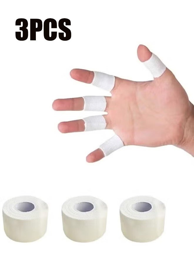 واي جيه شريط أكسيد الزنك بحجم 3 رول، شريط لاصق قابل للتنفس للمعصم والأصابع، ضمادة مرنة - 2.5 سم × 10 م - Image 1