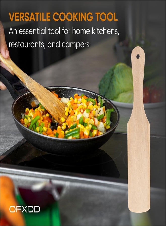OFXDD Wooden Pancake Turner - Cooking Spatula - Long Flat Kitchen Turner - Pancake Paddle - Image 3