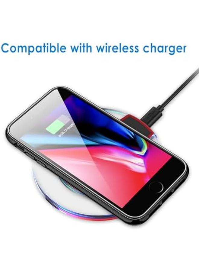 جي تيك جراب لهاتف آيفون 8 بلس وآيفون 7 بلس مقاس 5.5 بوصة، غطاء خلفي شفاف مقاوم للصدمات غير قابل للخدش، أسود - Image 4