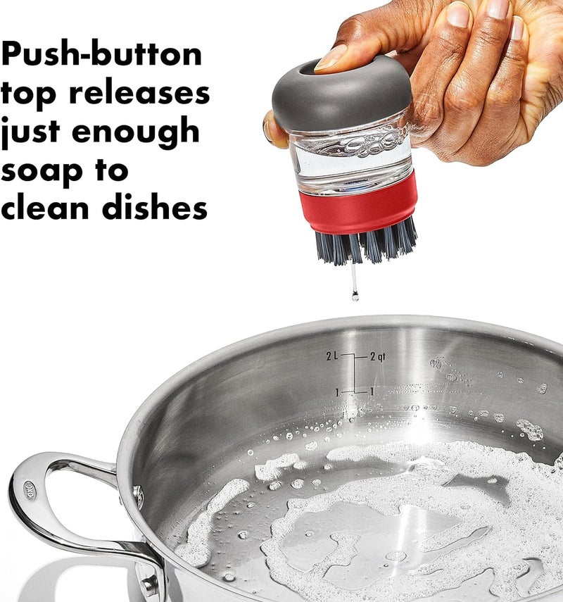 OXO Outdoor Soap Dispensing Dish Brush with Storage Case - Image 2