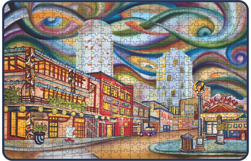 Webby Pike Market Avenue Painting Jigsaw Puzzle, 500 Pieces - Image 2