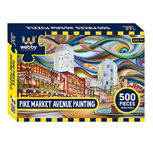 Webby Pike Market Avenue Painting Jigsaw Puzzle, 500 Pieces - Image 1