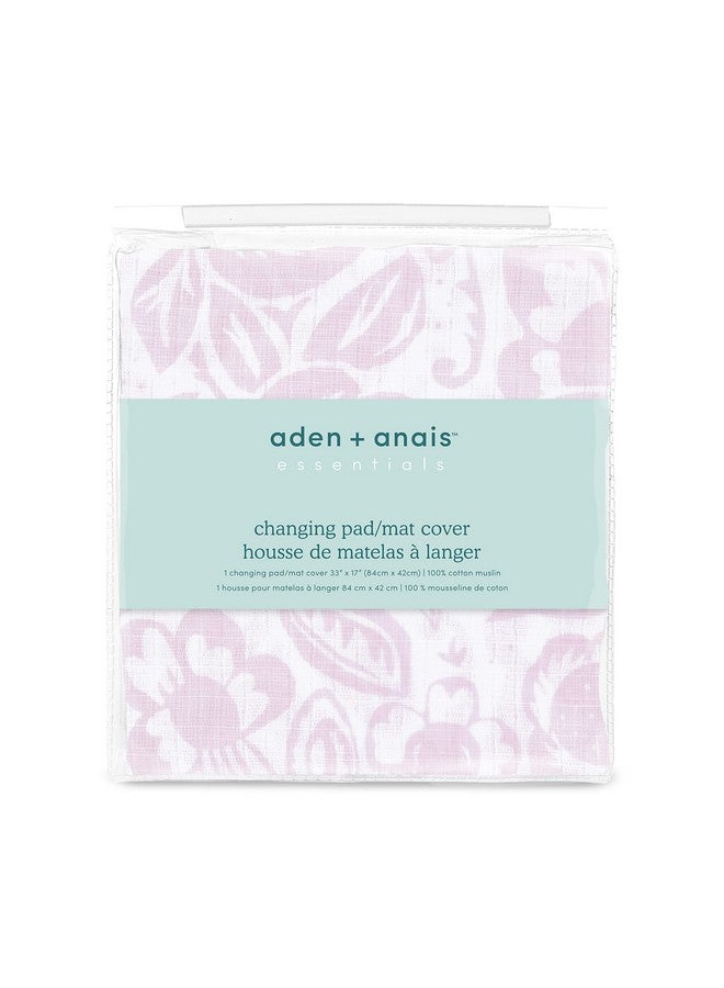 aden + anais Essentials Changing Pad Cover, 100% Cotton Muslin, Super Soft & Breathable, Tailored Snug Fit, Single, Damsel - Savoy - Image 2