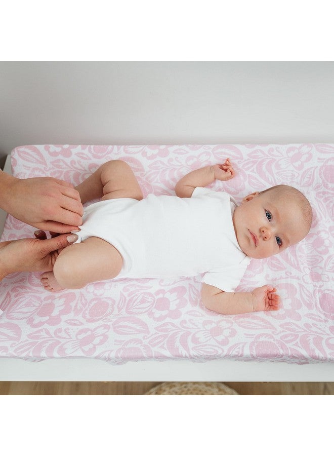 aden + anais Essentials Changing Pad Cover, 100% Cotton Muslin, Super Soft & Breathable, Tailored Snug Fit, Single, Damsel - Savoy - Image 4