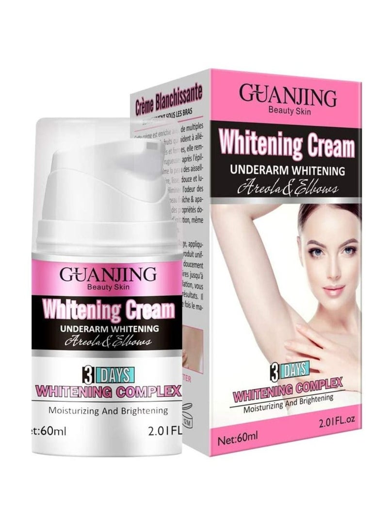 GUANJING كريم تبييض الإبطين للركب، والفخذين الداخليين، والمرفقين والمنطقة الحساسة 60 مل - Image 1