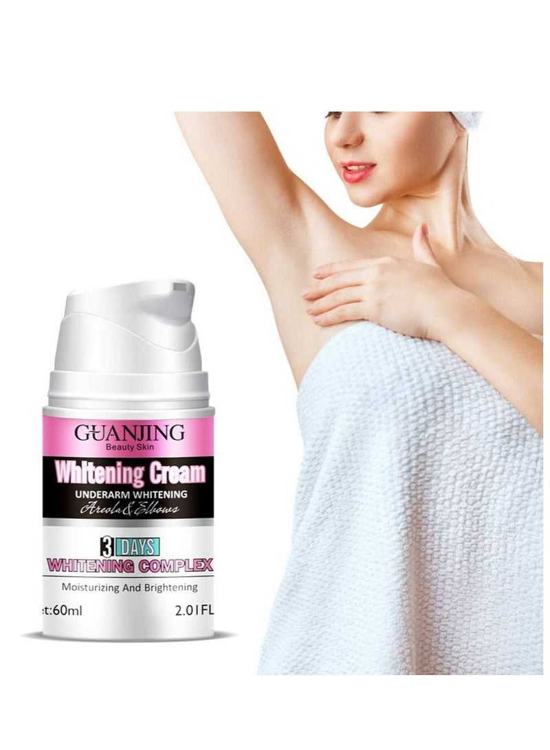 GUANJING كريم تبييض الإبطين للركب، والفخذين الداخليين، والمرفقين والمنطقة الحساسة 60 مل - Image 2