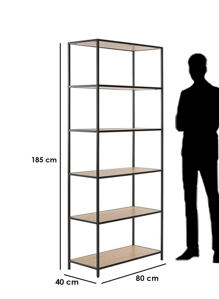 Masa Furniture Black and beige steel and MDF display unit - 185 x 80 x 40 cm from Masa Furniture  - Image 2