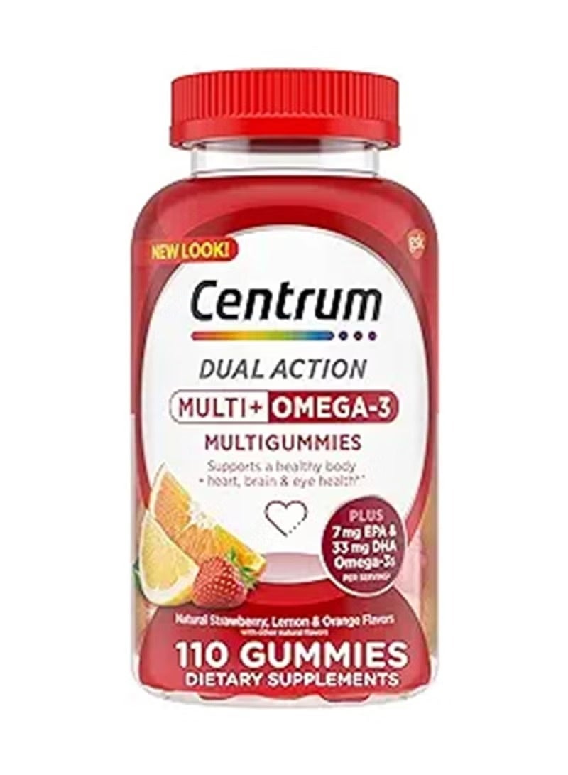 Centrum Men Multi With Omega-3 Multigummies Natural Strawberry Lemon And Orange110 Gummies - Image 1