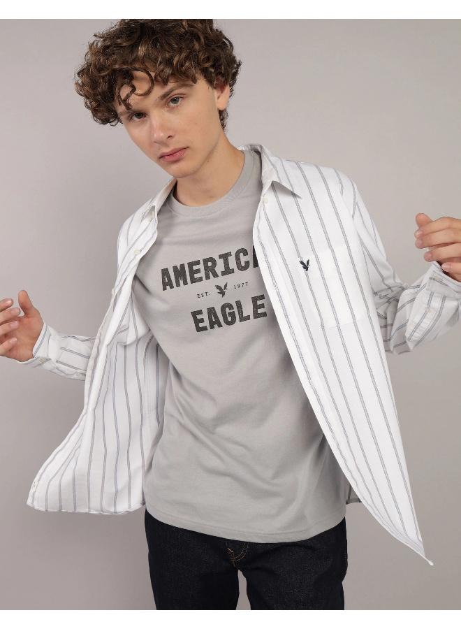 American Eagle AE Slim Fit Everyday Oxford Button-Up Shirt - Image 1