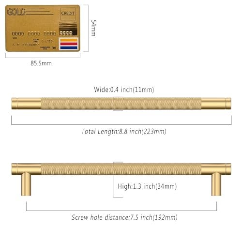 Coinkoly 10 Pack 75192mm Champagne Bronze Cabinet Pulls Kitchen Cabinet Handles Champagne Gold Drawer Pulls Cupboard Hardware for Cabinets CK0026 - Image 3