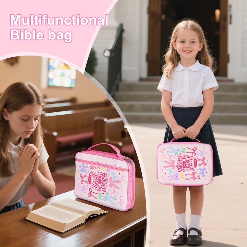 ICOSY Bible Cover Case for Women Girls Kids Bible Bag Case with Handle Kids Girls Bible Study Accessories Supplies - Image 2