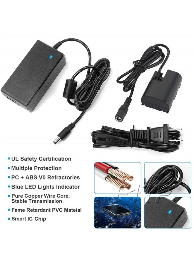 ACK-E6 AC Power Supply Adapter DR-E6 DC Coupker Kit for Canon EOS 90D 80D 70D 60D 6D 7D R R5 R5-C R6 R7, 5D Mark II III IV, 6D Mark II, 7D Mark II, Camera.