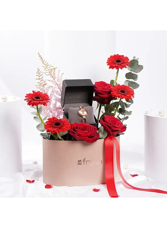 TITAN Love Symphony Titan Raga Watch And Flowers For Her  - Image 2