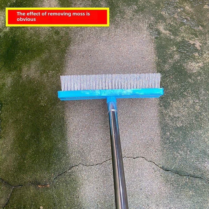 Factory wholesale long handle stainless steel wire floor brush bristle brush steel wire brush(Stainless steel wire brush [plastic brush holder]; 30cm stainless steel wire brush head [without pole]; stainless steel wire) - Image 4