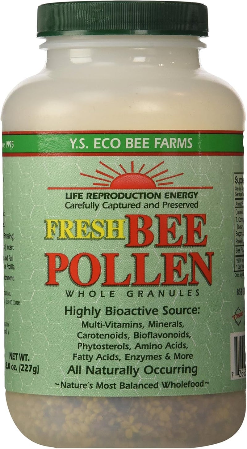 YS BEE FARMS Y.S. Organics Fresh Bee Pollen Whole Granules, 8 Ounce - Image 1