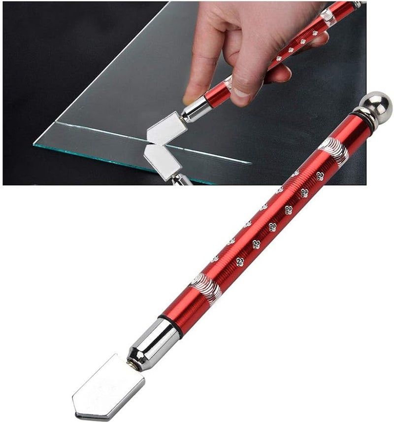 Professional Glass Cutter Tool Red Non Slip Handle For 3 15mm Thickness Glass Tiles Cutting - Image 3