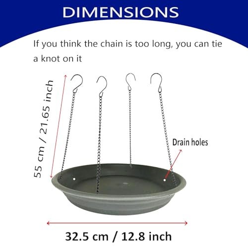 Pmsanzay Bird Seed Catcher Tray Platform Feeder Hanging Tray Fits Most feeders Catches Most Falling Seed and Husk Great for Attracting Birds Outdoors, Backyard, Garden - No Feeders - Image 2
