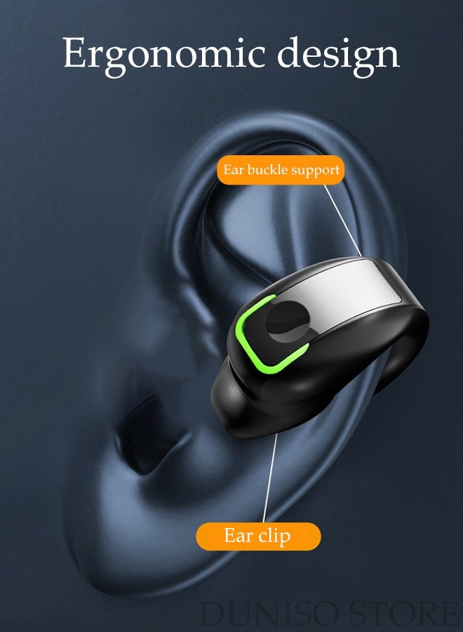 DUNISO IPX4 Waterproof Wireless Earbuds Wireless Open Ear Sport Headphones Clip On Bluetooth Earbuds for Android iOS Air Conduction Headphones Earring Bluetooth 5.3 Headset for Cycling Running Workout  - Image 2