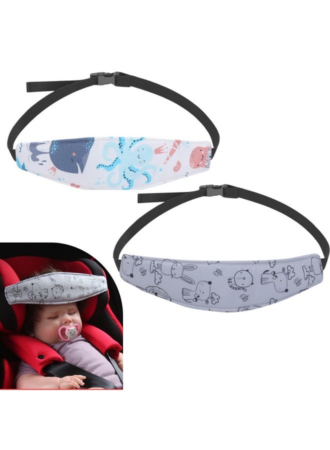 PandaEar 2 Pack Baby Head Support for Car Seat, Carseat Head Band Straps for Toddler Kids Children Infant, Neck Relief Headrest Strap for Stroller Car Seat - Image 1