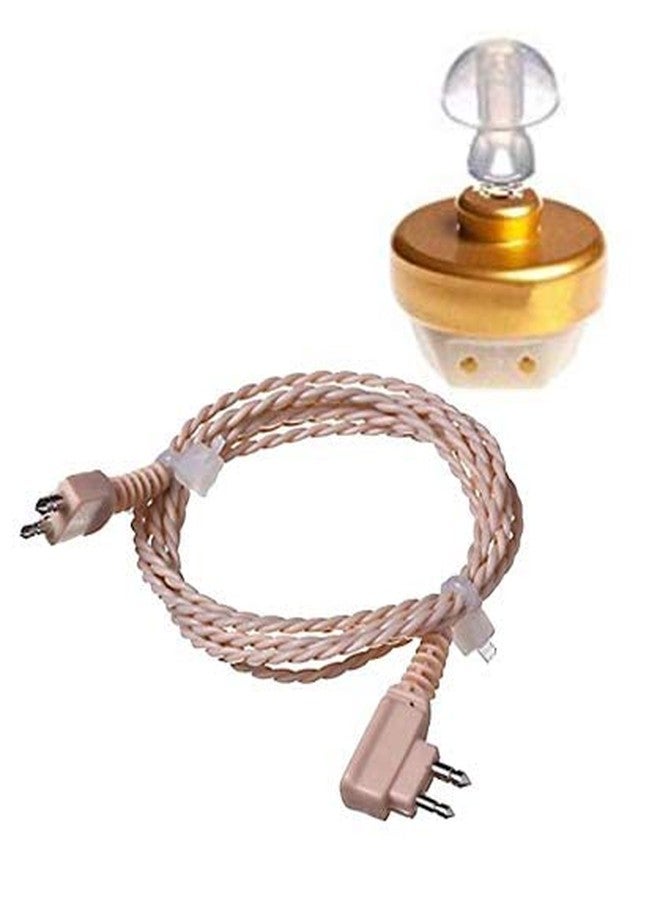 SSS Wire 2 pin with Receiver For Siemens/Auditech/Axon/Alps/S.S,Axon Pocket Model Hearing Aid [ Only Wire & Receiver ](Beige) - Image 1