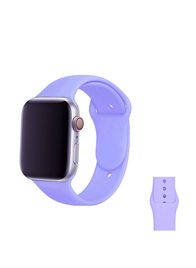 Apple Watch Band 41mm Soft Silicone Sport Band Replacement Wrist Strap Compatible for iWatch Apple Watch Series 7 (41mm) - Image 1