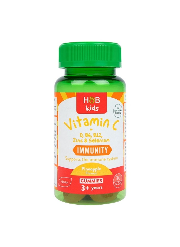 Holland And Barrett Kids Vitamin C With D, B6, B12, Zn, Selenium 30 Gummies