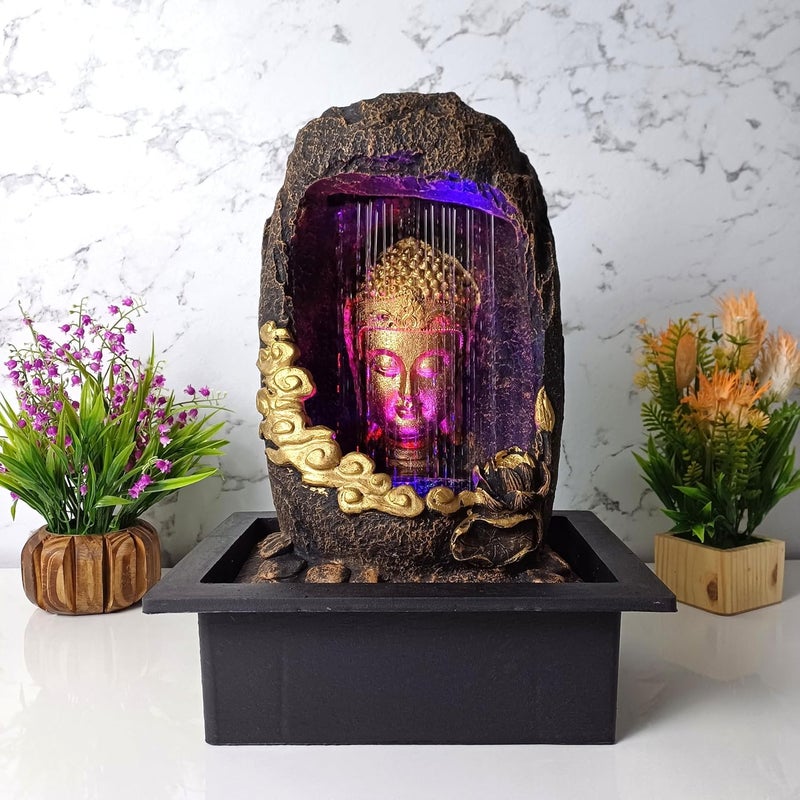RUPANNA RUPANNA Gufa Buddha Table Top Water Fountain for Home DecorOfficeVastuHouse WarmingGift  - Image 2